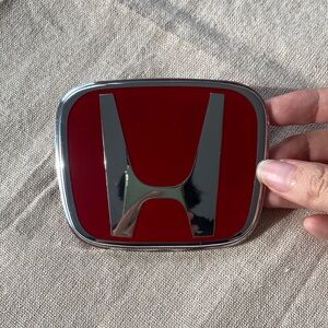 Honda Civic Red Rear Emblem Badge 91x76mm, Fits EXS/Si/LX 2006-2015